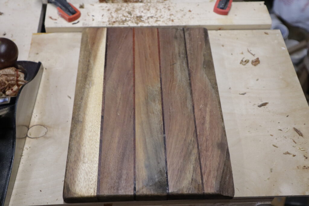 The reassembled board after sanding.